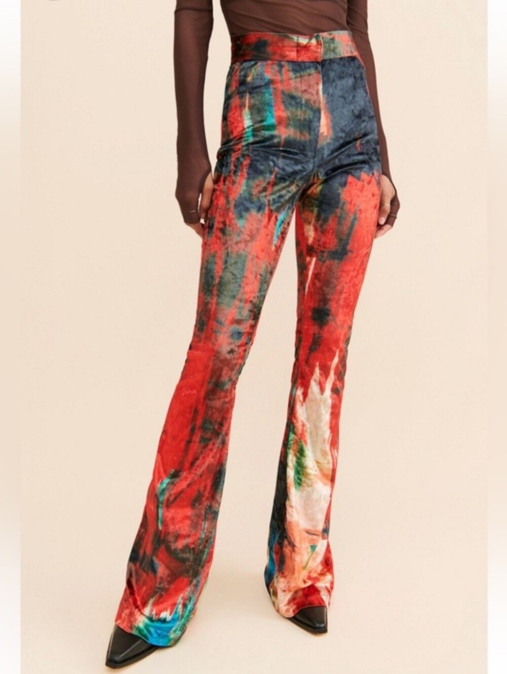 Rendoll Santana Soft Velvet  High Rise Pants
